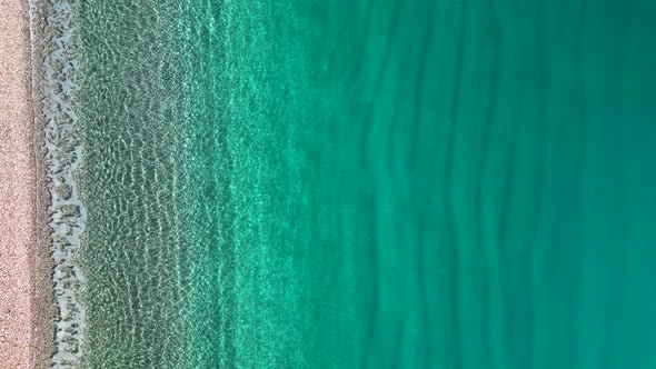 Texture of the Sea Aerial View Turkey Antalya 4 K