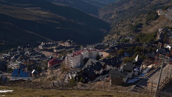 Tilt Up Panoramic View of Sierra, Mountain Range in Andalucia