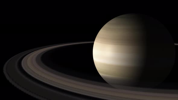 Concept 12-UR1 View of the Realistic Planet Saturn