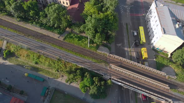 Railway Cityscape Aerial