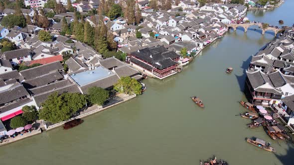 Boats on The River, Zhujiajiao Water Town