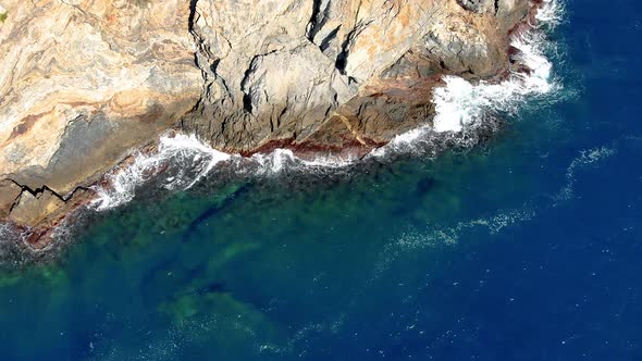 Aerial landscape footage in Costa Brava