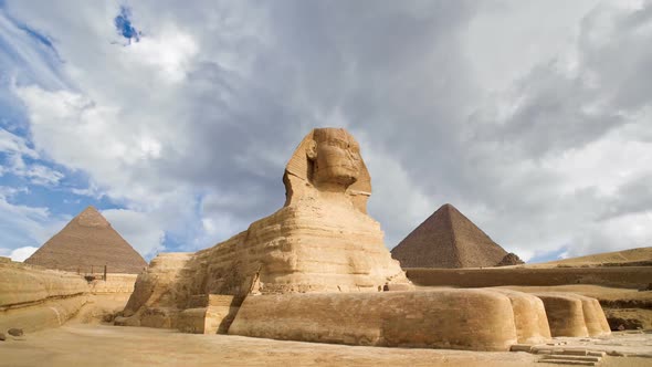 Pyramids Under Clouds