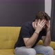 Unshaven Guy on Sofa Suffering From Headache - VideoHive Item for Sale