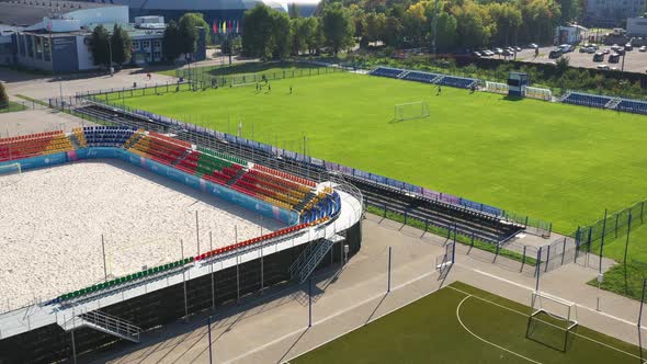 Sports Complex in the Center of Minsk with Outdoor Sports Grounds for Games