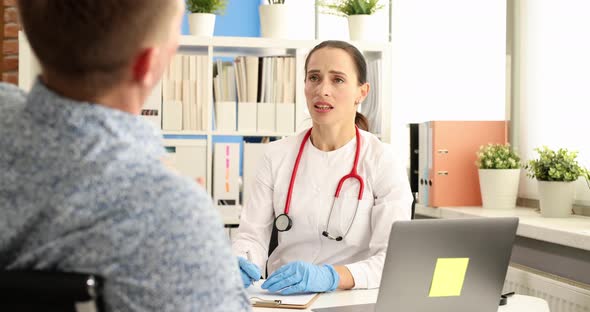 Male Patient Losing Consciousness at Doctor Appointment  Movie