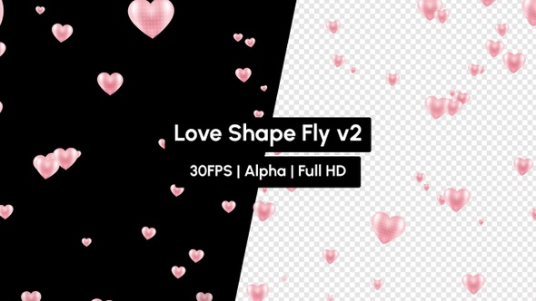 Valentine Love Shape Heart Emoji Fly with Alpha