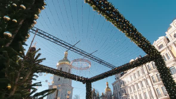 Christmas Decorations And Temple