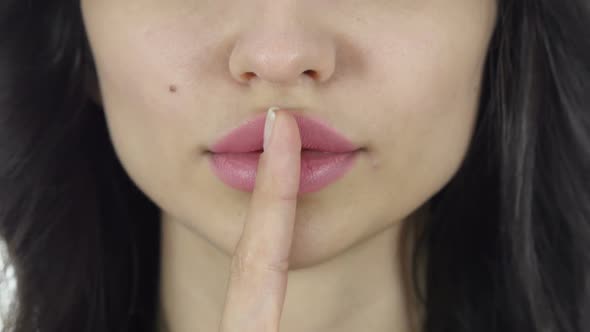 Lips, Gesture of Silence, Fingers on Lips