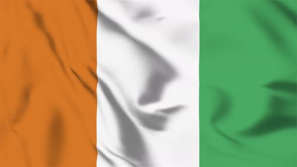 4K Ivory Coast Flag - Loopable