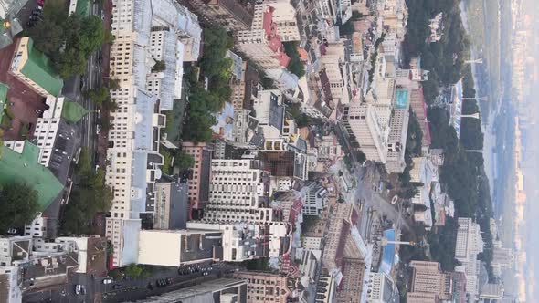 Vertical Video  Kyiv Ukraine Aerial View of the City