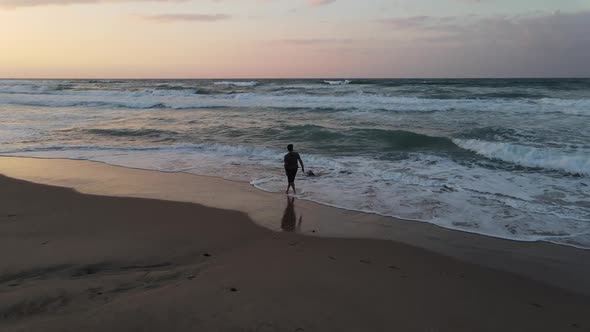 Alone Sunset Beach