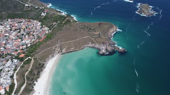 Peaceful landscape of coast city of Lakes Region of Rio de Janeiro Brazil.