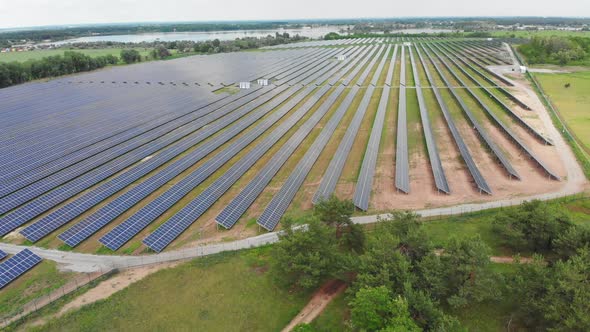 Aerial View of Solar Power Station