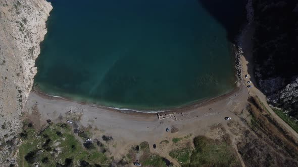 Aerial View of a Bay in the Mediterranean