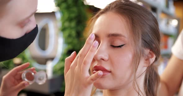 Applying Lipstick on the Lips