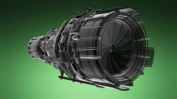 Rotate Jet Engine Turbine alt