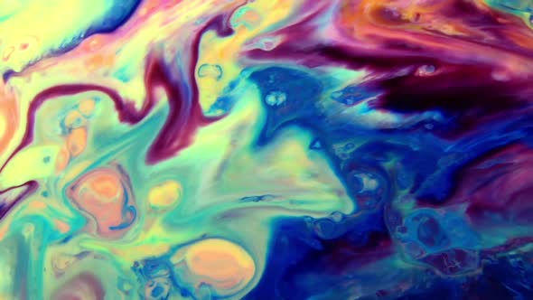 Psychedelic Galactic Paint Texture Background 