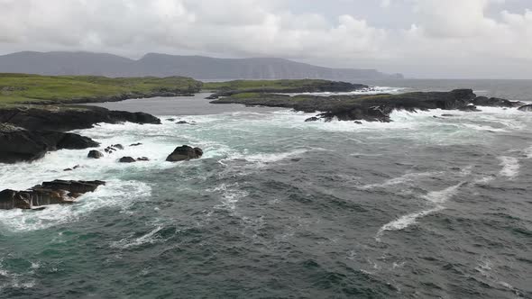 Aerial View of the Coastline at Dawros in County Donegal - Ireland