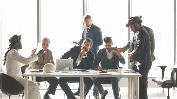 Elegant People are Arguing with Each Other During the Conference