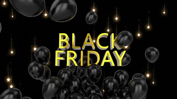 Black Friday on black background