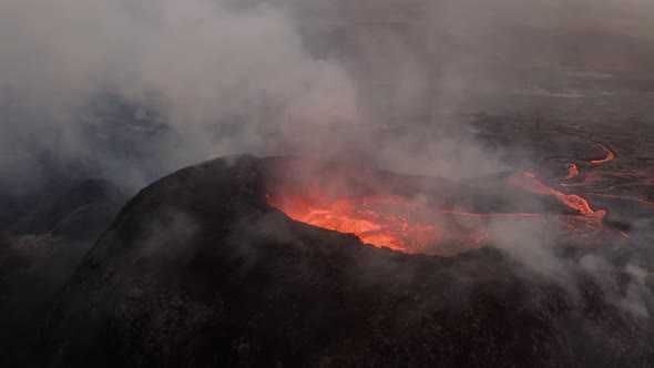 active eruption, Icelandic volcano