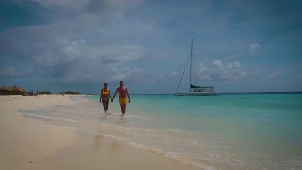 Small Curacao Island Famous for Daytrips and Snorkling Tours on the White Beaches and Blue Clear