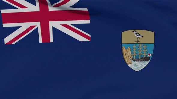 Flag Saint Helena Ascension and Tristan Da Cunha Patriotism National Freedom Seamless Loop