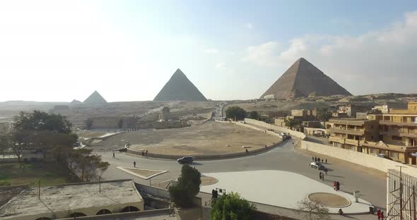 Beautiful Giza pyramids complex in Egypt