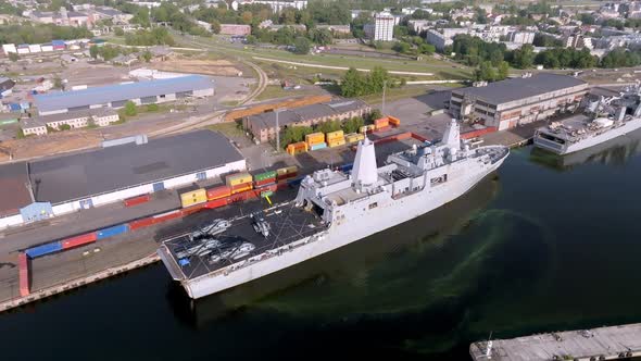 Combat Ships of NATO Countries in the Port of Riga