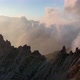 Sunrise in the Dolomites mountains with fog and mist - VideoHive Item for Sale