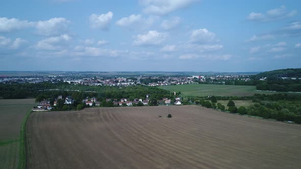 French Vexin Regional Natural Park seen from the sky