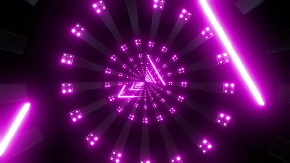 Pink Neon Led Triangle Stroke Tunnel alt