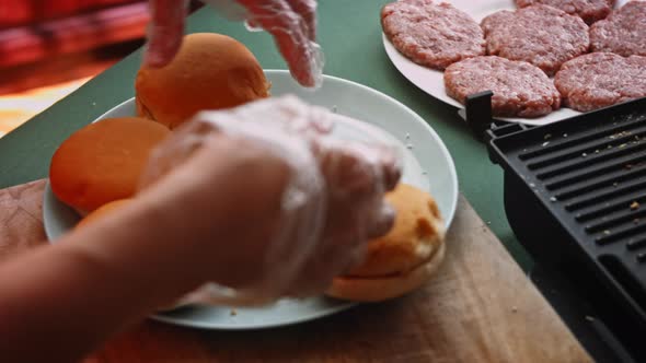 Process of Preparing Classic American Burger  Recipe Taste American Cuisine