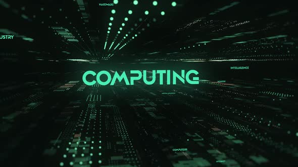 Sci Fi Digital Data Word Computing