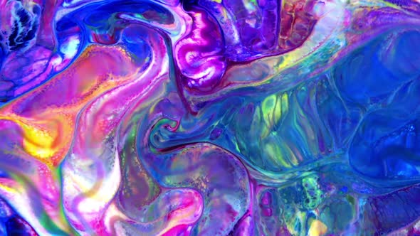 Abstract Colorful Sacral Liquid Waves Texture 164