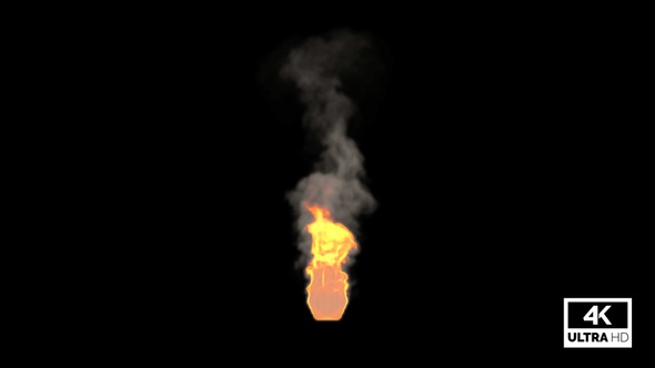 Explosive Flamethrower with Smoke 4K