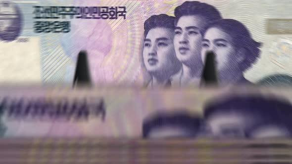 North Korea Won money counting machine down loop