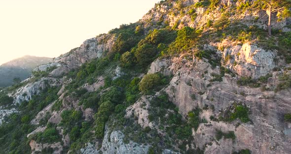 Aerial Video Of Beautiful Mountain Range Fly Over