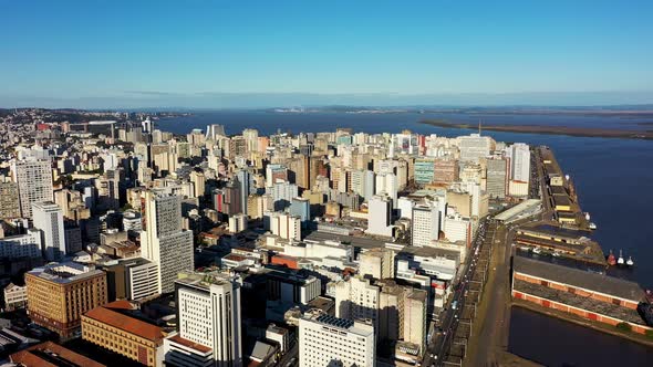 Porto Alegre Rio Grande do Sul Brazil. Downtown of coast city.