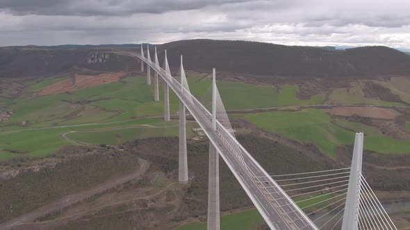 Aerial view of the Millau Viaduct