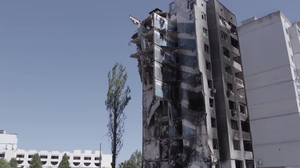 War in Ukraine  Destroyed Building in Borodyanka Bucha District