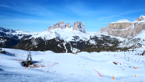 Ski Resort in Dolomites, Italy