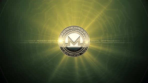 02 - 4 MONERO Cryptocurrency Background with Circles 4K