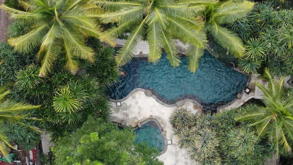 A woman taking a dip in the pool to refresh herself