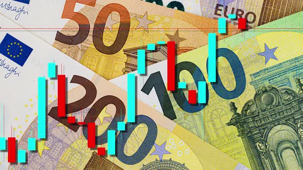 Euro Money and Financial Graph