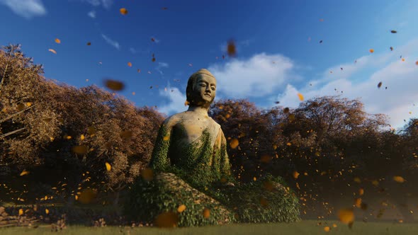 4K Buddha Statue in Nature