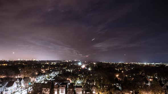 Ultra high definition 4K timelapse of the moon rising at night in Toronto, Canada.