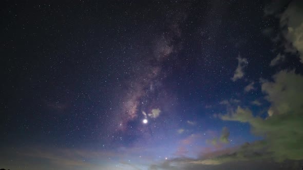 Nature video Time lapse Milky way galaxy stars Night to day Timelapse full frame Milky Way Beautiful