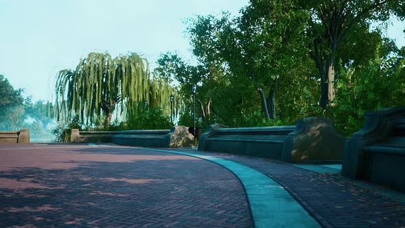 Empty Sidewalks Result of the COVID19 Coronavirus Pandemic alt